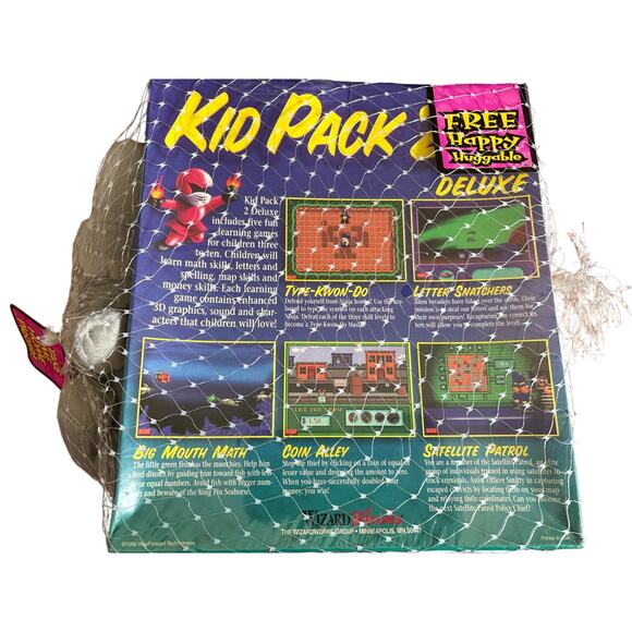 Kid Pack 2 Deluxe PC Cd Rom learning math spell money video map Game hippo plush - Picture 2 of 5